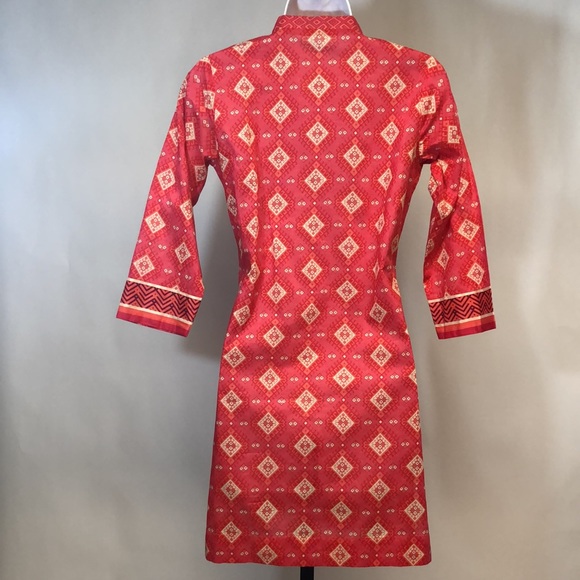 Satrangi Bonanza Women’s Tunic Pink Printed Top - Picture 2 of 12